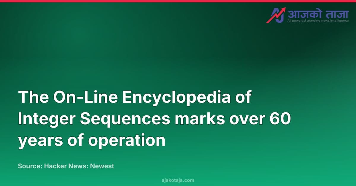 The On-Line Encyclopedia of Integer Sequences marks over 60 years of operation