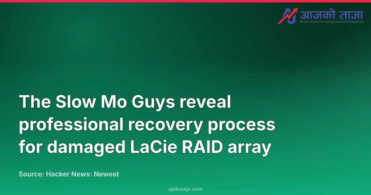 The Slow Mo Guys reveal professional recovery process for damaged LaCie RAID array