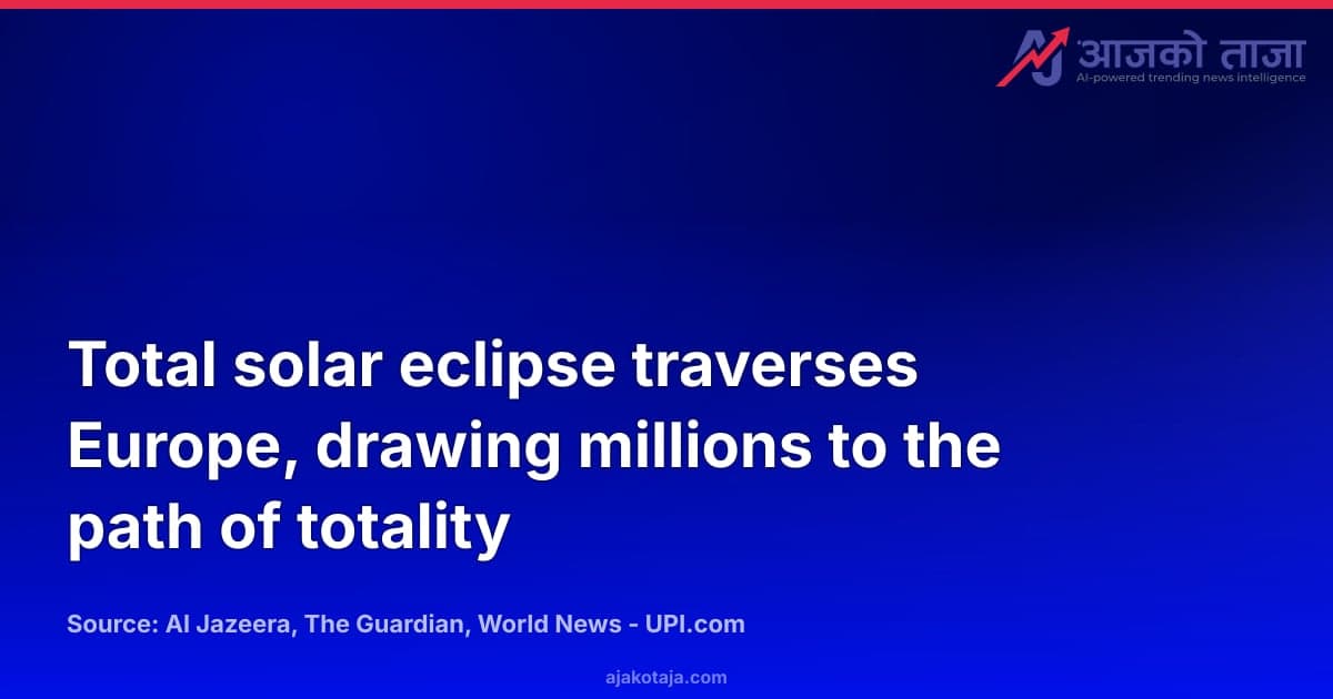 Total solar eclipse traverses Europe, drawing millions to the path of totality