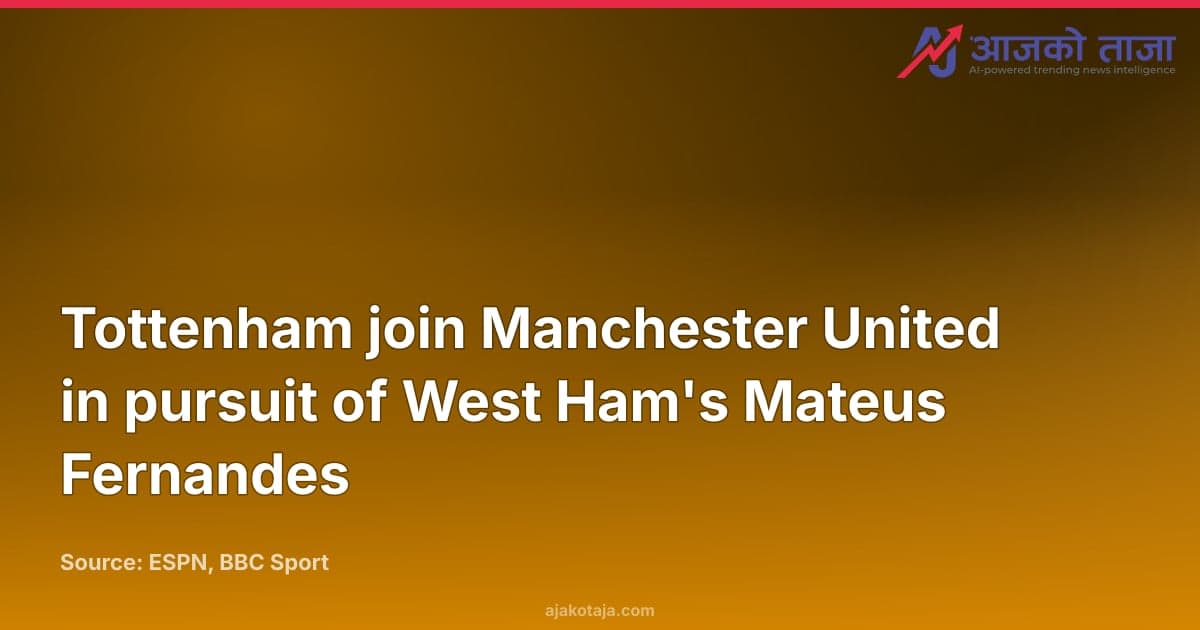 Tottenham join Manchester United in pursuit of West Ham's Mateus Fernandes
