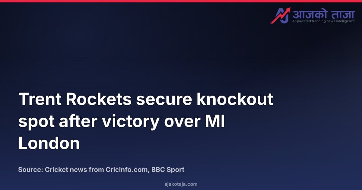 Trent Rockets secure knockout spot after victory over MI London
