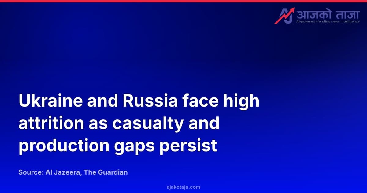 Ukraine and Russia face high attrition as casualty and production gaps persist