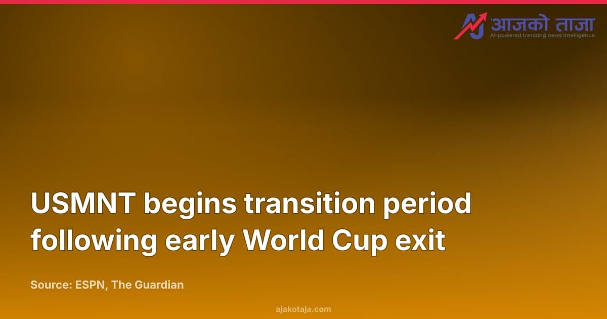 USMNT begins transition period following early World Cup exit