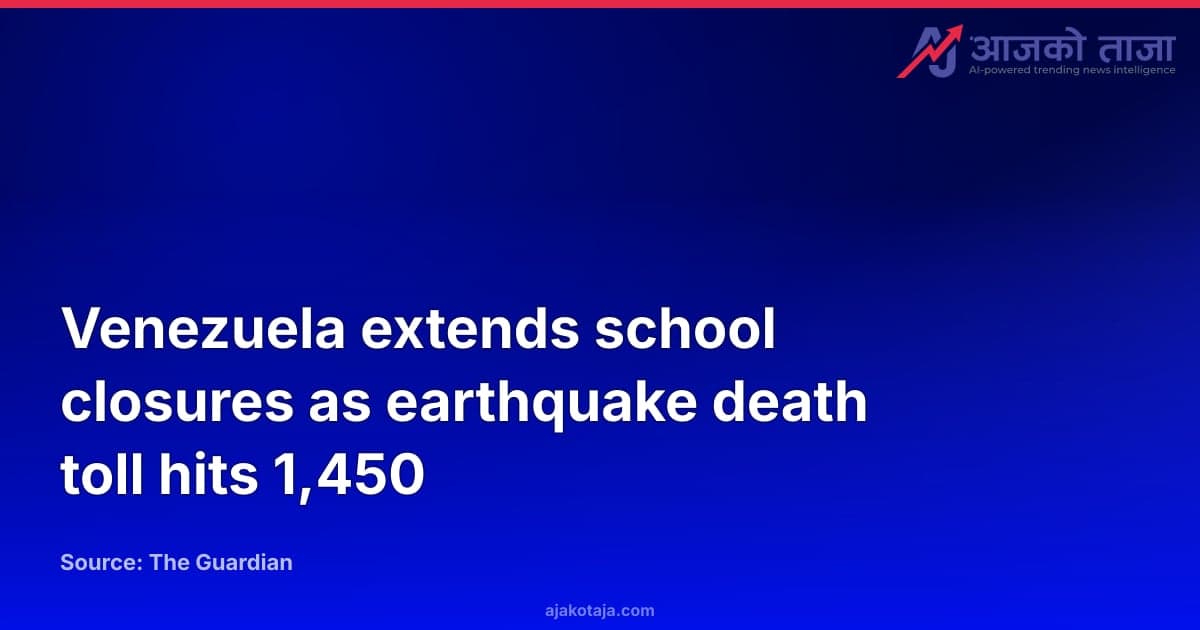 Venezuela extends school closures as earthquake death toll hits 1,450