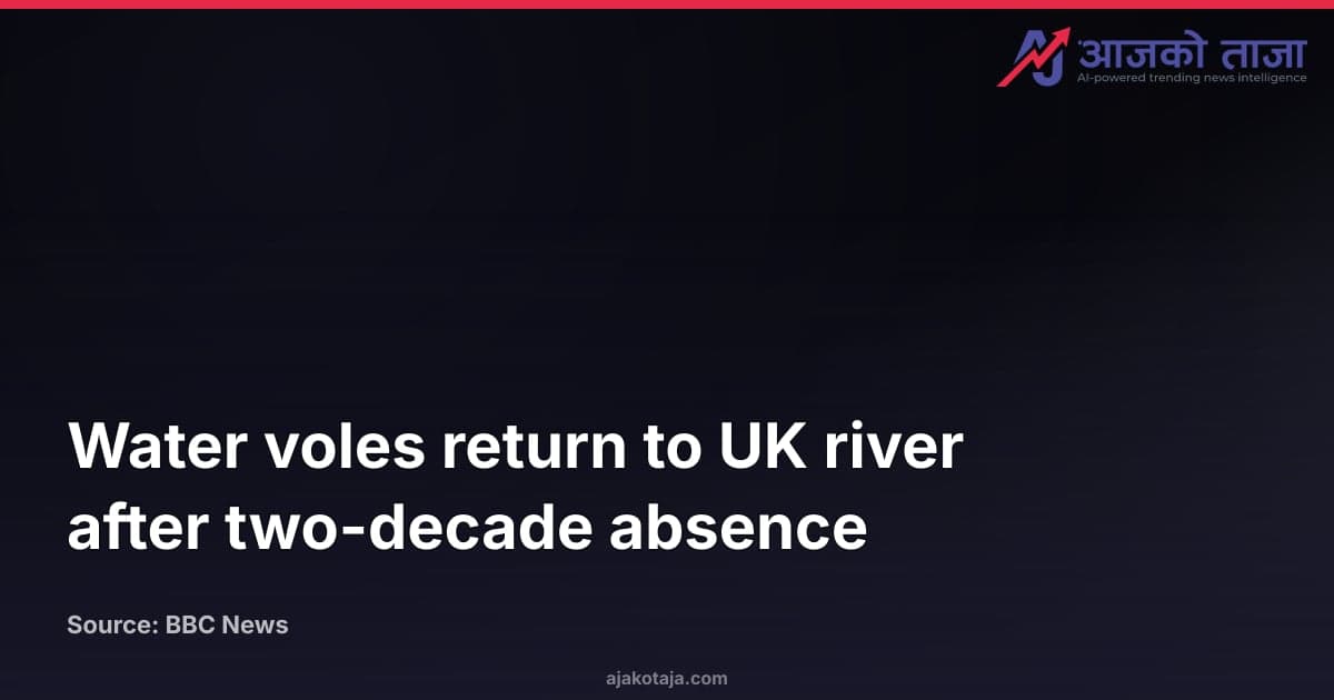 Water voles return to UK river after two-decade absence