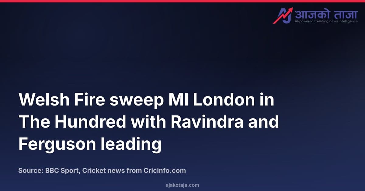 Welsh Fire sweep MI London in The Hundred with Ravindra and Ferguson leading