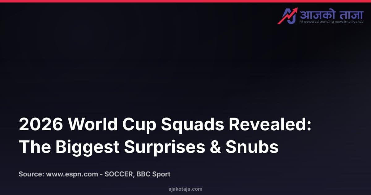 2026 World Cup Squads Revealed: The Biggest Surprises & Snubs