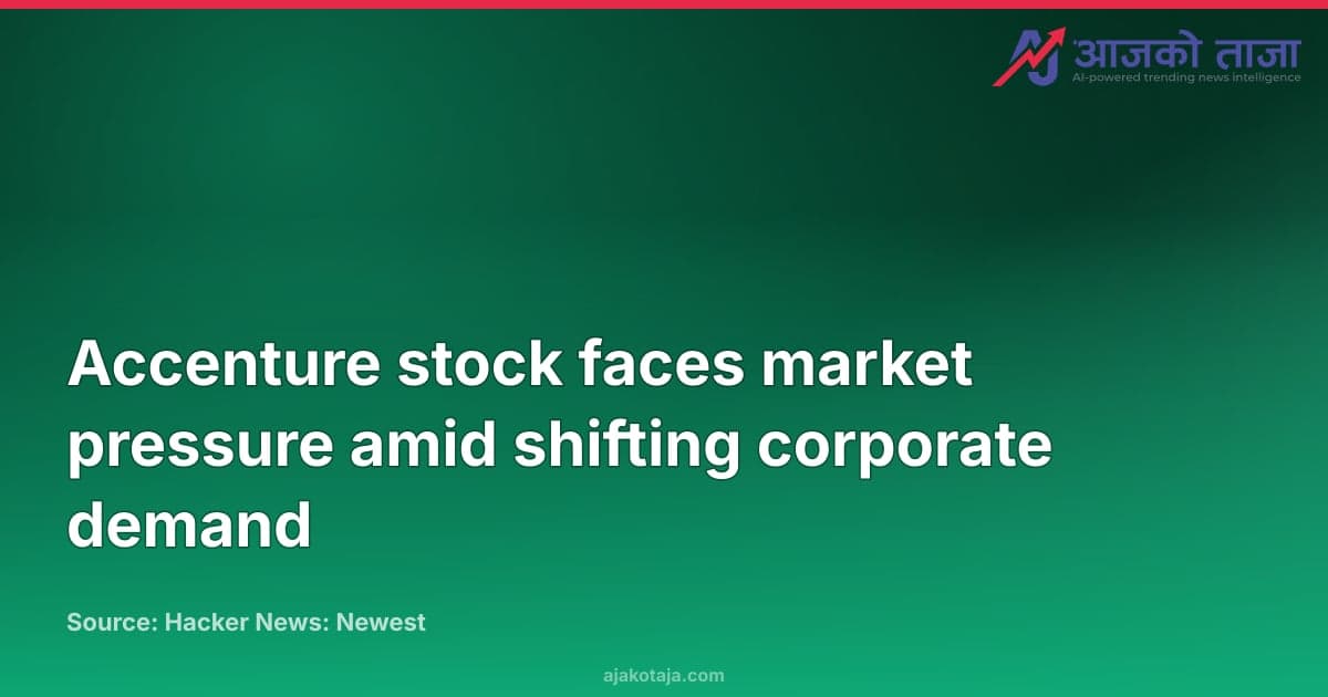 Accenture stock faces market pressure amid shifting corporate demand