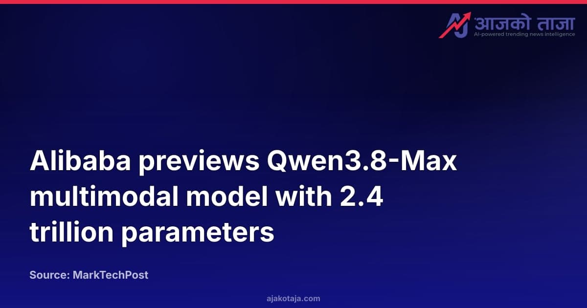 Alibaba previews Qwen3.8-Max multimodal model with 2.4 trillion parameters