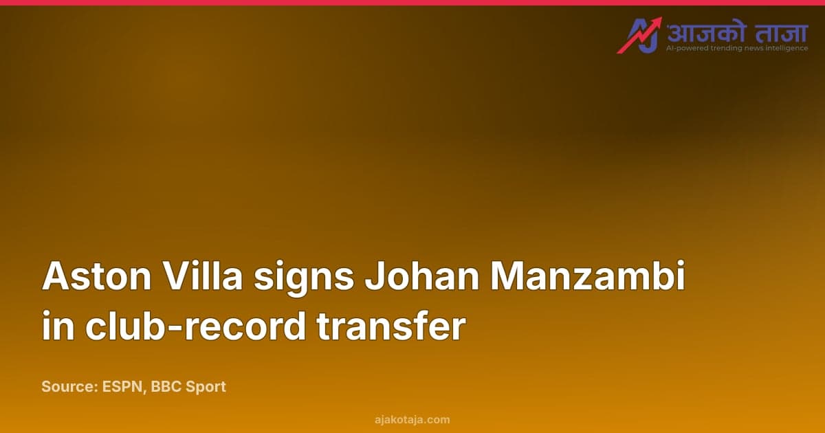 Aston Villa signs Johan Manzambi in club-record transfer