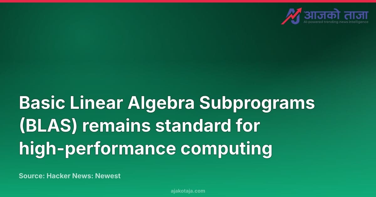 Basic Linear Algebra Subprograms (BLAS) remains standard for high-performance computing
