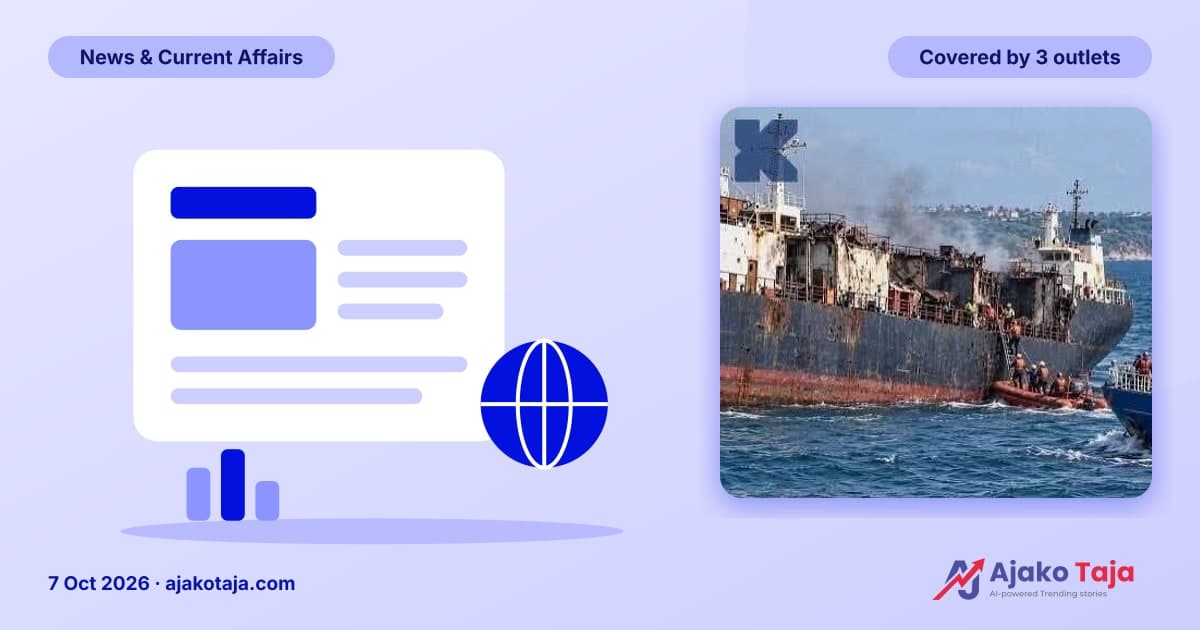Cargo ship sinks and tanker burns after drone strikes in Bulgarian waters