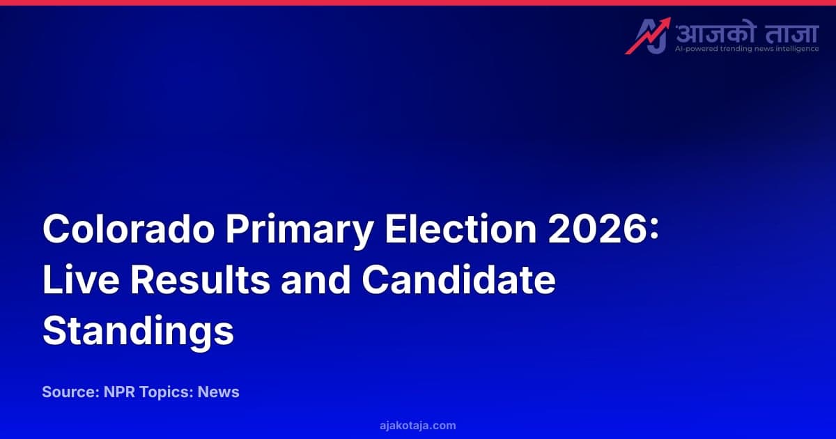 Colorado Primary Election 2026: Live Results and Candidate Standings