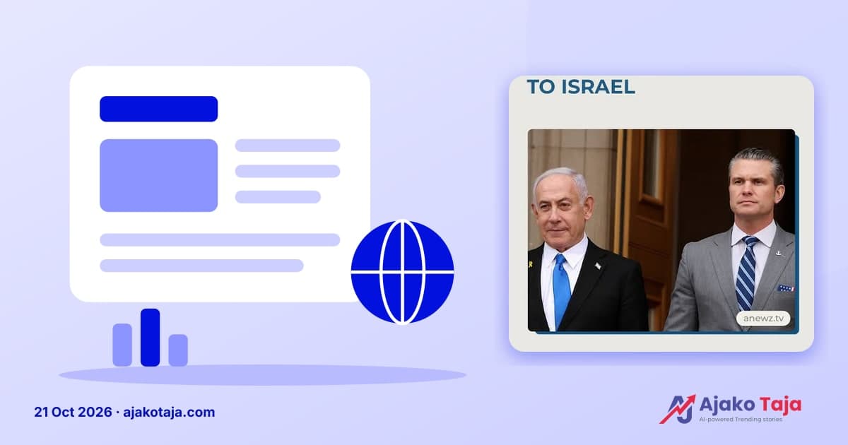 Defense Secretary Hegseth Makes Unannounced Visit to Israel for Netanyahu Talks