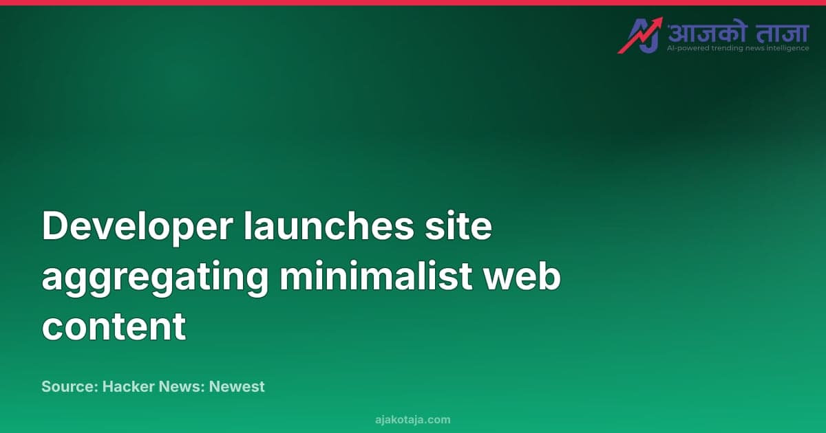 Developer launches site aggregating minimalist web content