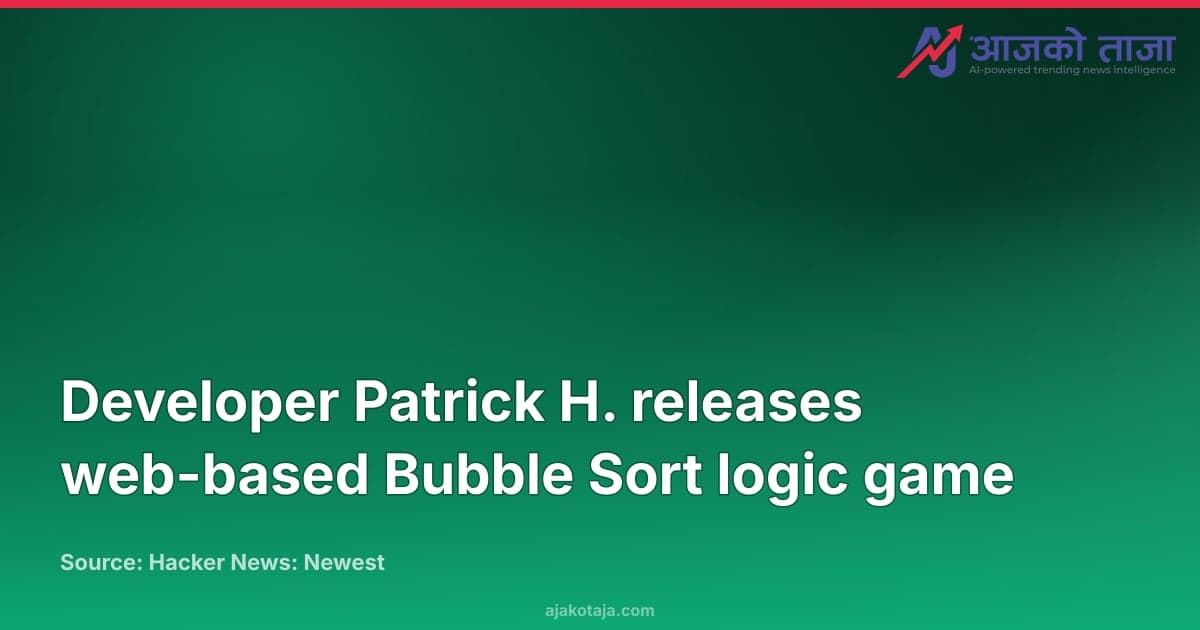 Developer Patrick H. releases web-based Bubble Sort logic game