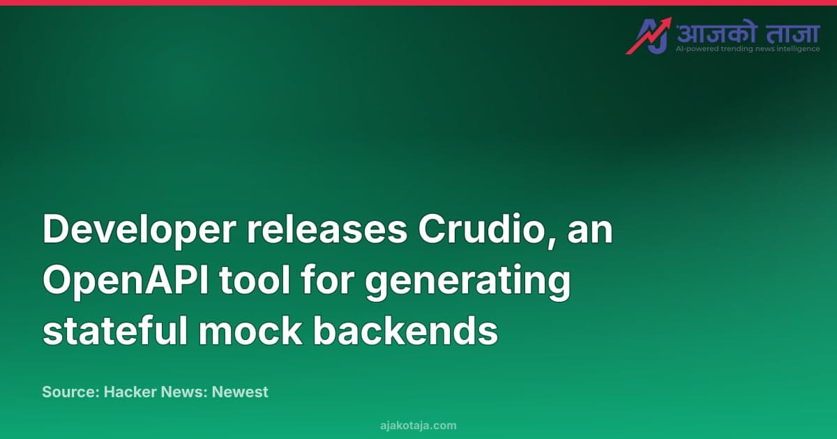 Developer releases Crudio, an OpenAPI tool for generating stateful mock backends