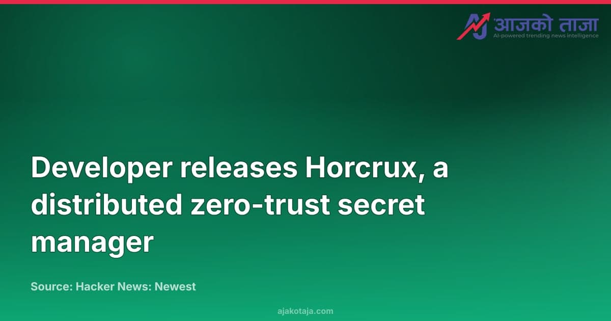 Developer releases Horcrux, a distributed zero-trust secret manager