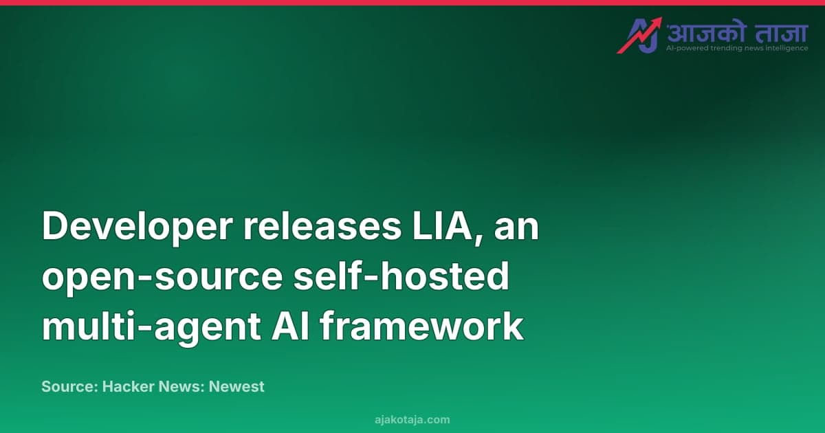 Developer releases LIA, an open-source self-hosted multi-agent AI framework