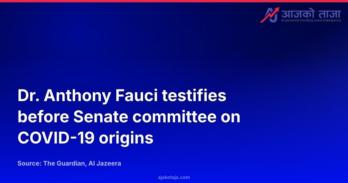 Dr. Anthony Fauci testifies before Senate committee on COVID-19 origins