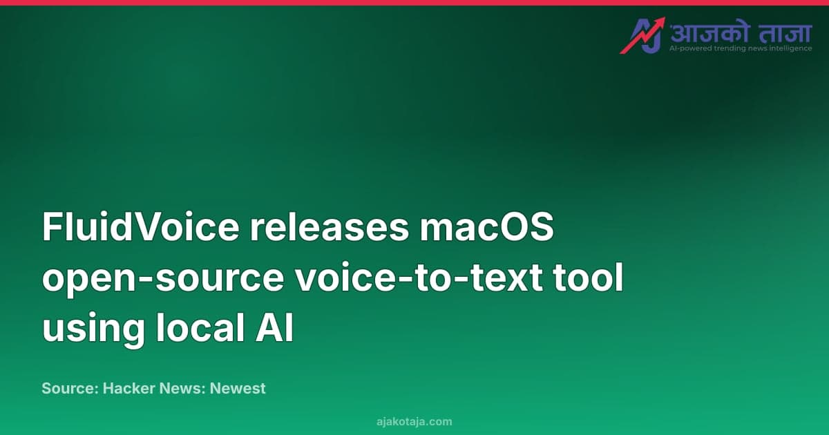 FluidVoice releases macOS open-source voice-to-text tool using local AI