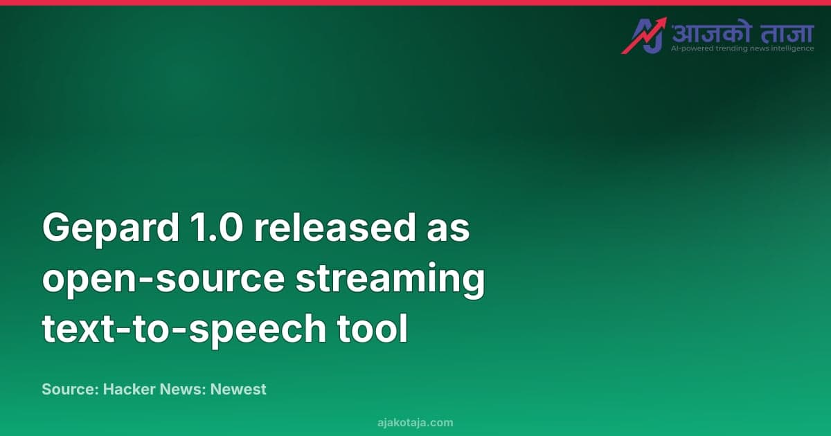 Gepard 1.0 released as open-source streaming text-to-speech tool