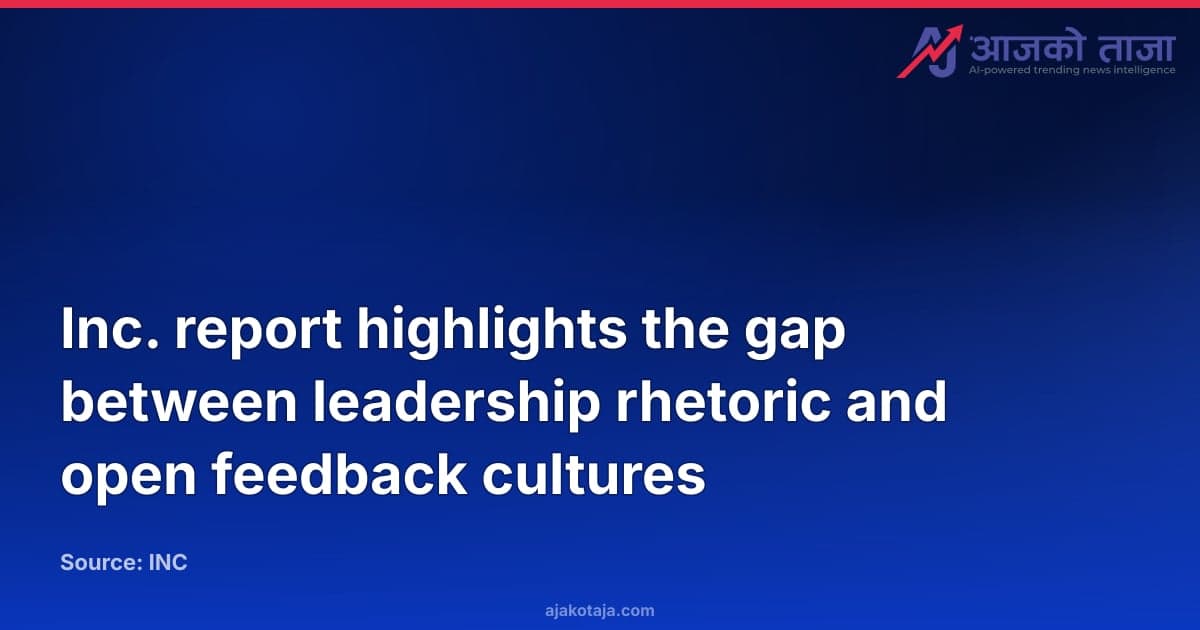 Inc. report highlights the gap between leadership rhetoric and open feedback cultures