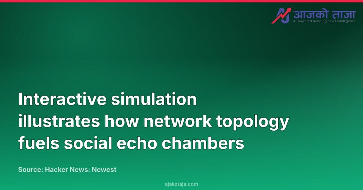 Interactive simulation illustrates how network topology fuels social echo chambers