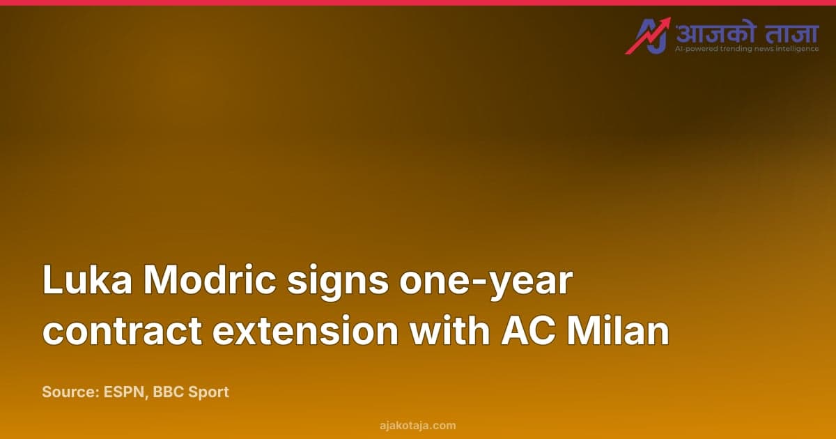 Luka Modric signs one-year contract extension with AC Milan