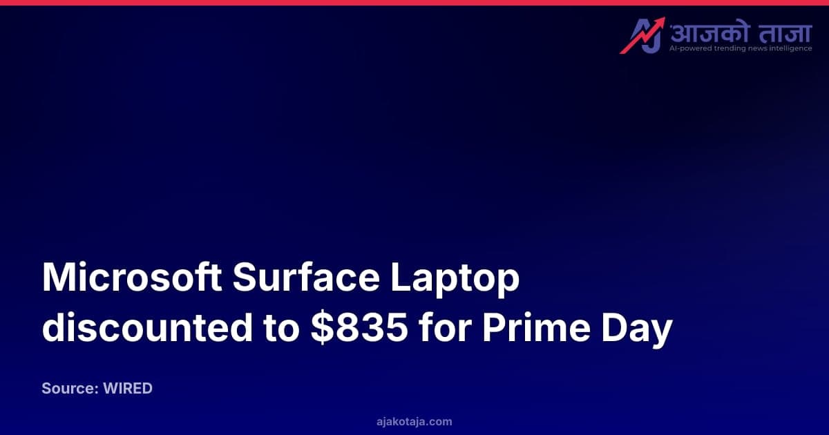Microsoft Surface Laptop discounted to $835 for Prime Day