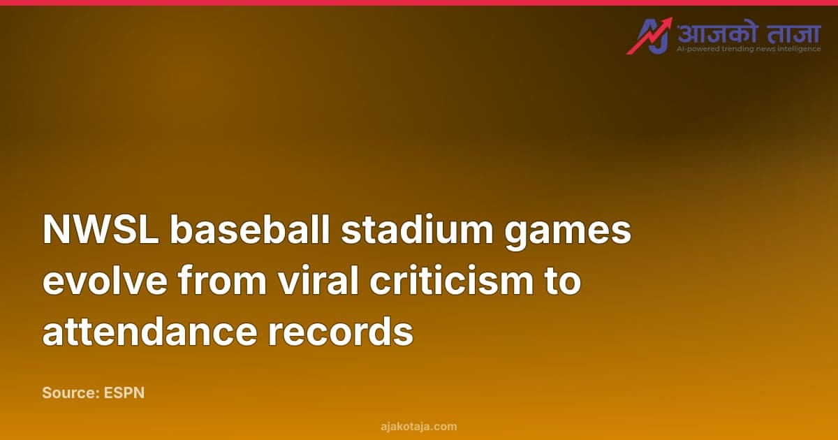 NWSL baseball stadium games evolve from viral criticism to attendance records