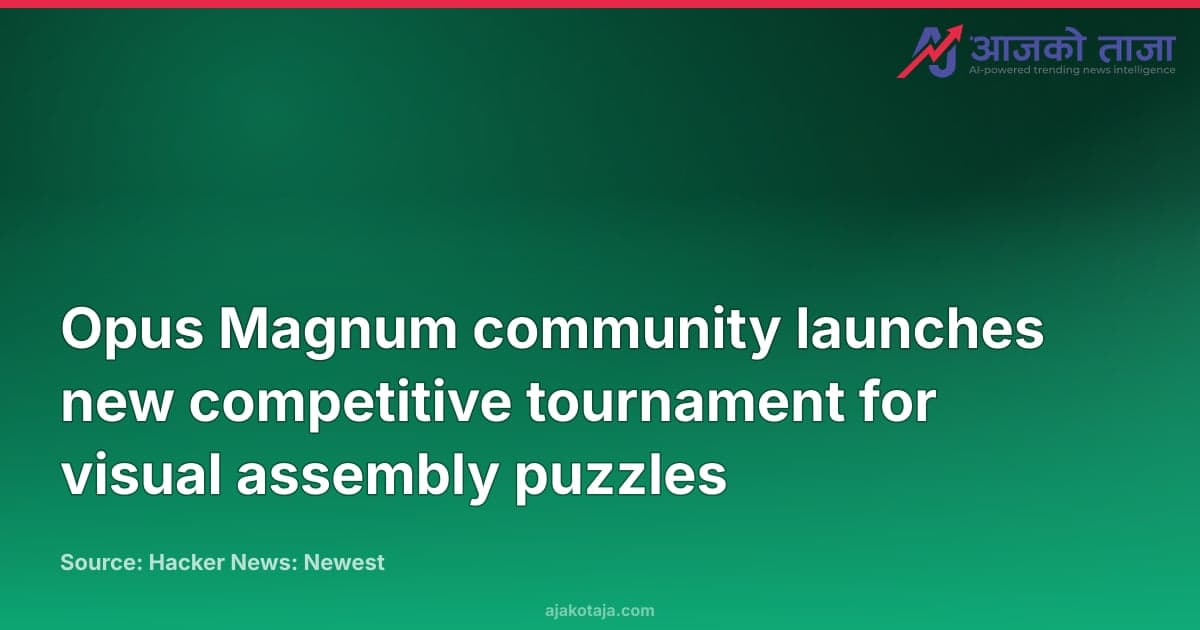 Opus Magnum community launches new competitive tournament for visual assembly puzzles