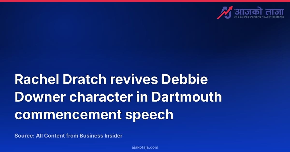 Rachel Dratch revives Debbie Downer character in Dartmouth commencement speech