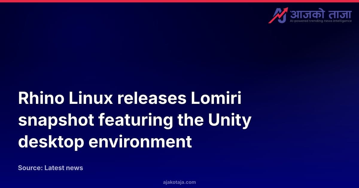 Rhino Linux releases Lomiri snapshot featuring the Unity desktop environment