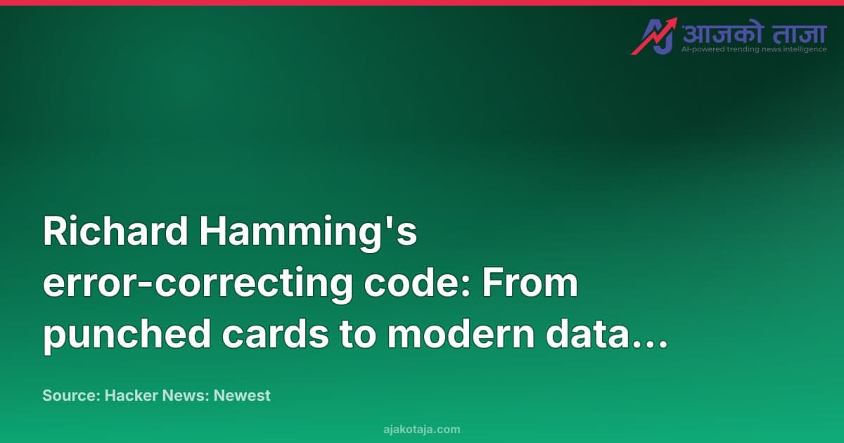 Richard Hamming's error-correcting code: From punched cards to modern data integrity
