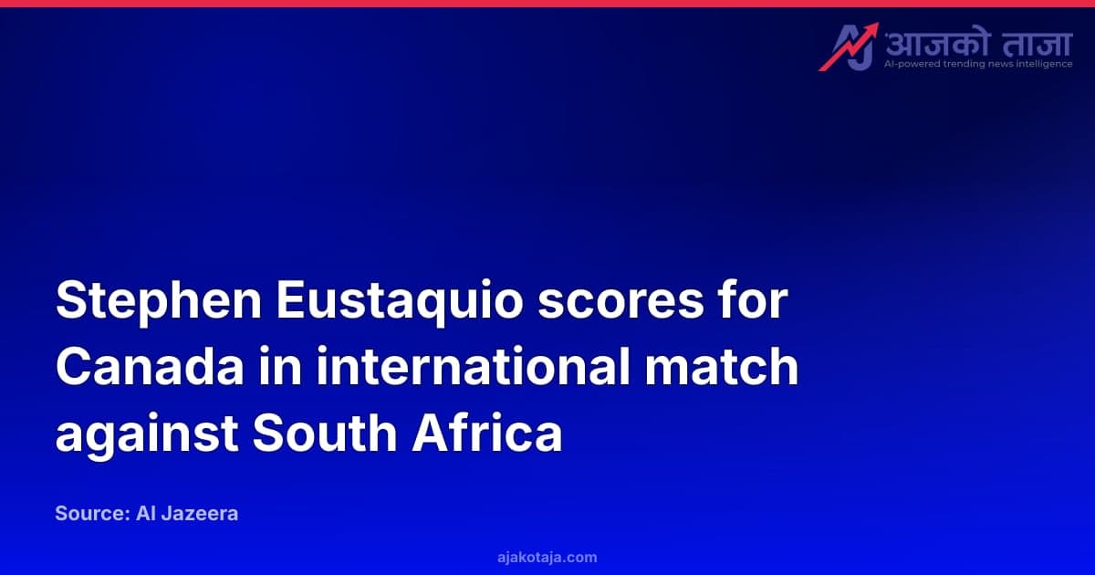 Stephen Eustaquio scores for Canada in international match against South Africa