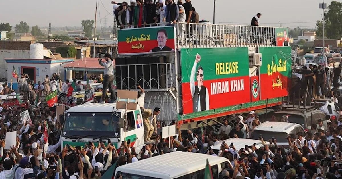 Supporters of Imran Khan Launch March Toward Islamabad