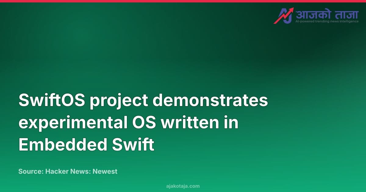 SwiftOS project demonstrates experimental OS written in Embedded Swift