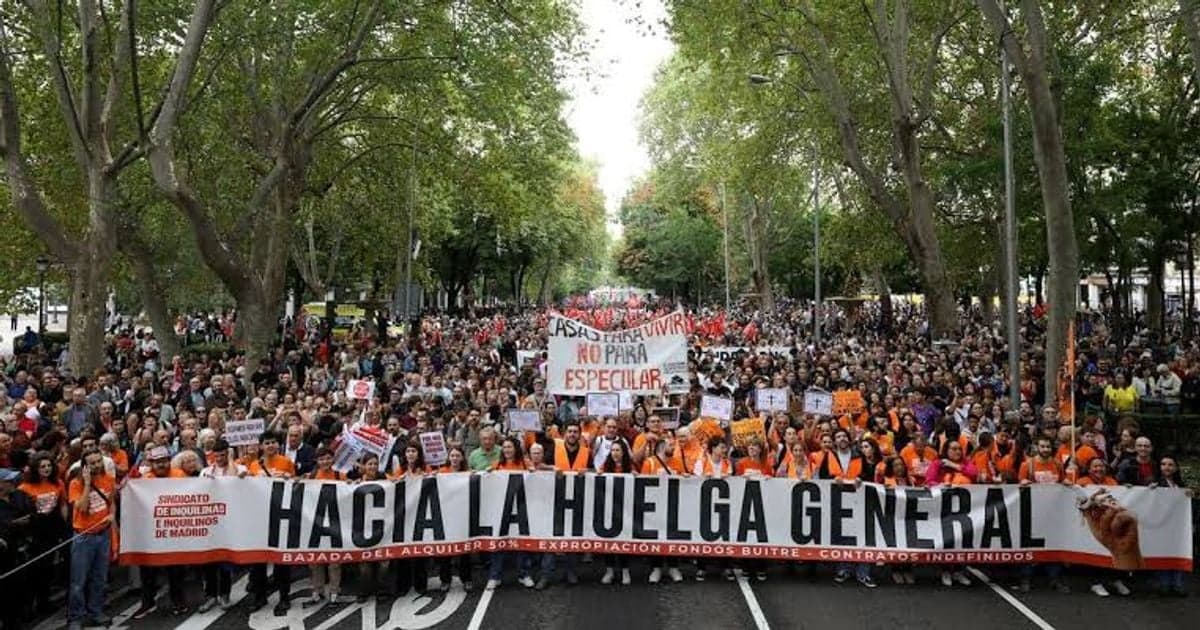 Tens of thousands march in Madrid to demand housing reform