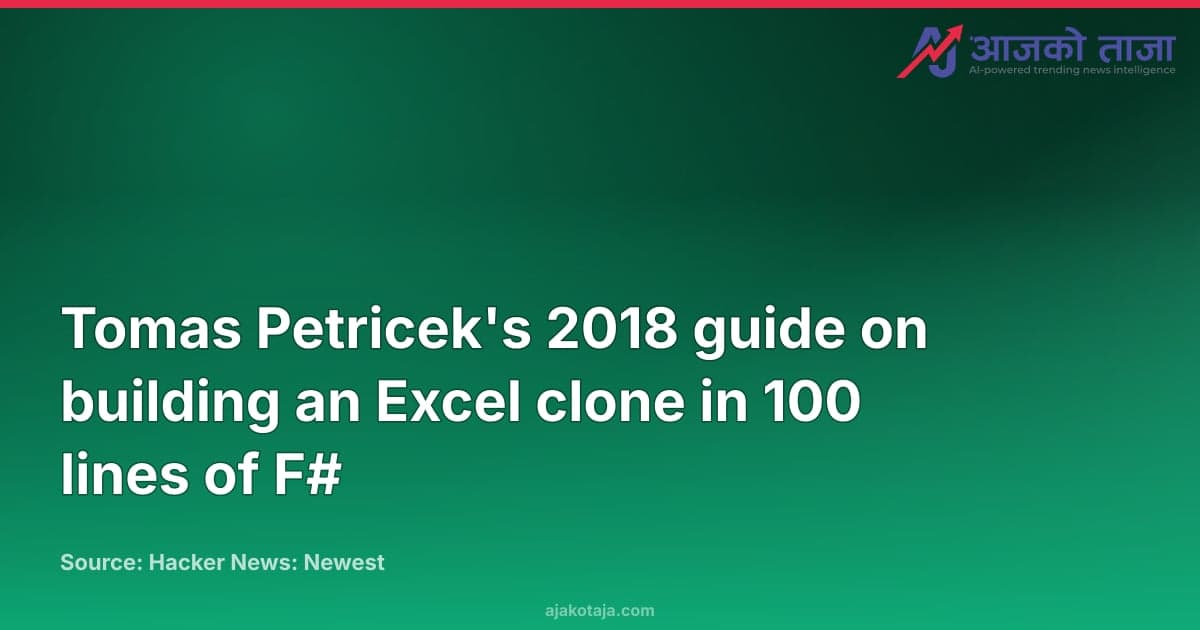Tomas Petricek's 2018 guide on building an Excel clone in 100 lines of F#