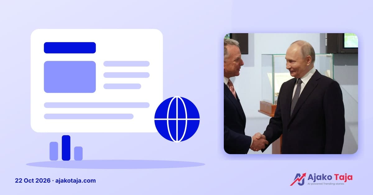 U.S. Envoy Steve Witkoff Meets Putin to Discuss Resuming Ukraine Peace Talks