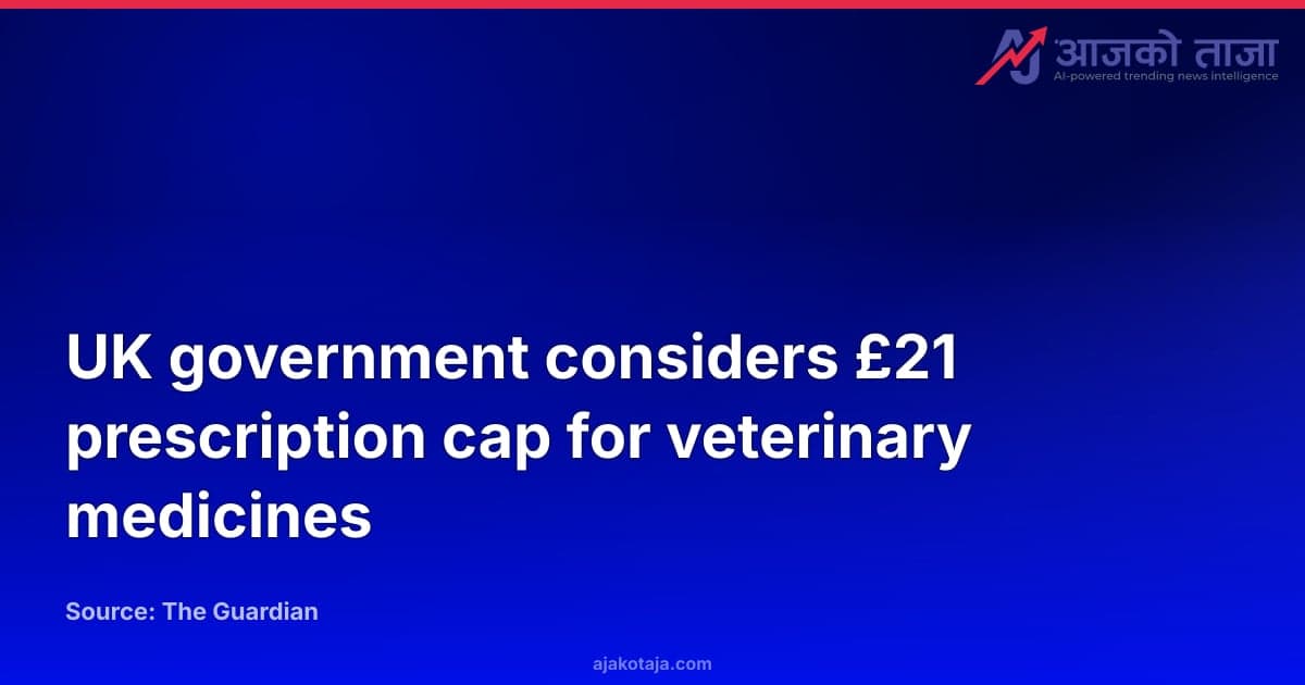 UK government considers £21 prescription cap for veterinary medicines