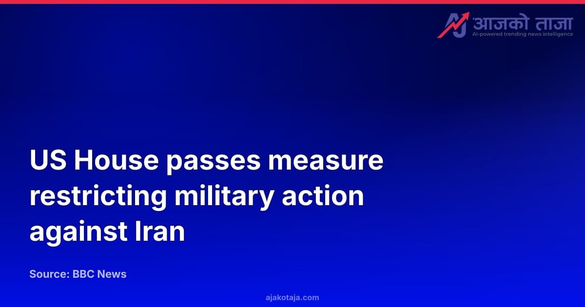 US House passes measure restricting military action against Iran
