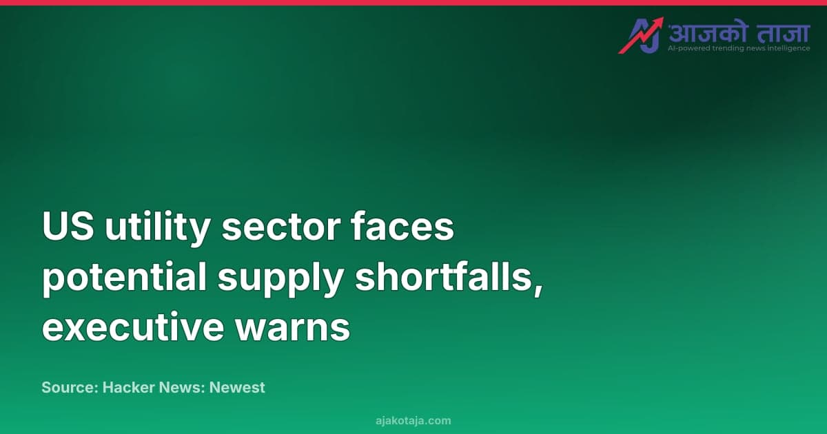 US utility sector faces potential supply shortfalls, executive warns