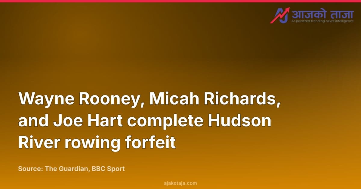 Wayne Rooney, Micah Richards, and Joe Hart complete Hudson River rowing forfeit