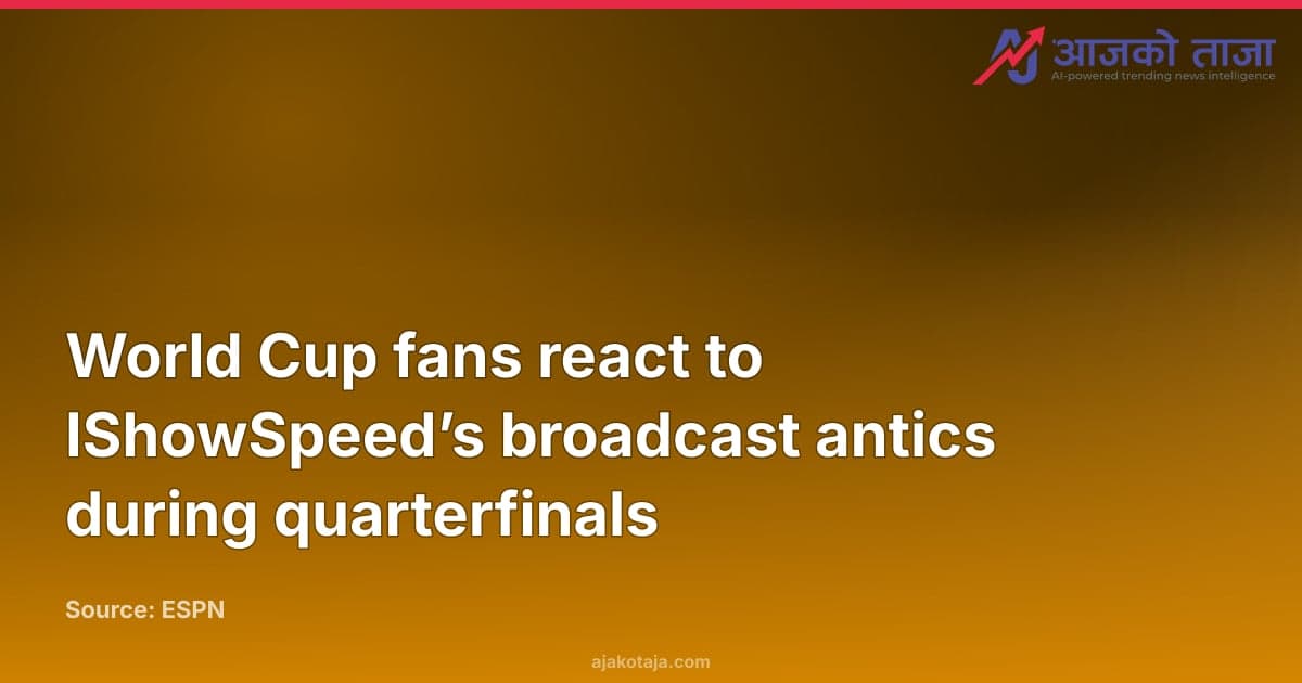 World Cup fans react to IShowSpeed’s broadcast antics during quarterfinals