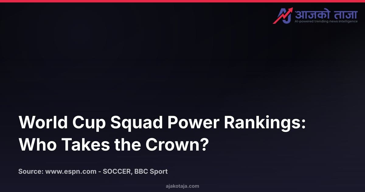 World Cup Squad Power Rankings: Who Takes the Crown?