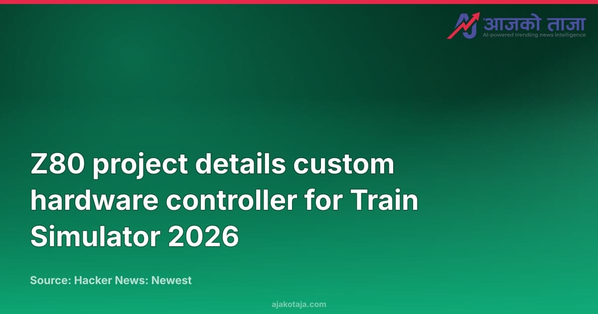 Z80 project details custom hardware controller for Train Simulator 2026